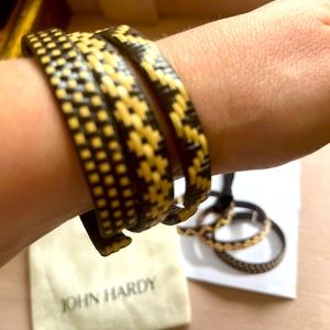 John Hardy Rattan Cuffs (Set of three)